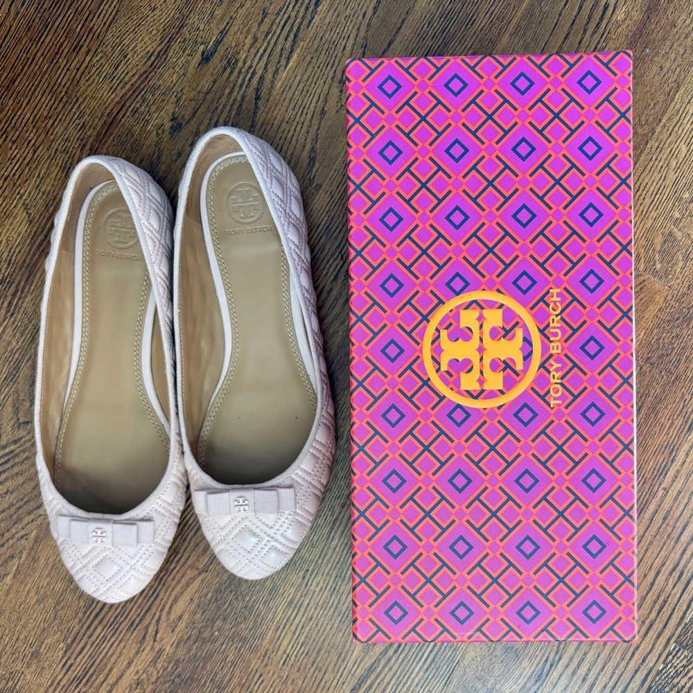 Tory Burch Women's Quilted Seashell pink Flats